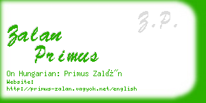 zalan primus business card